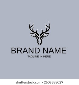 deer head logo vector illustration