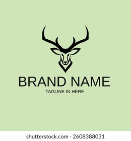 deer head logo vector illustration
