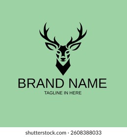 deer head logo vector illustration