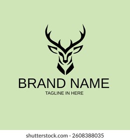deer head logo vector illustration