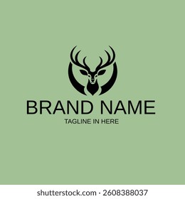 deer head logo vector illustration