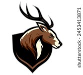 Deer head mascot. Buck logo. Animal