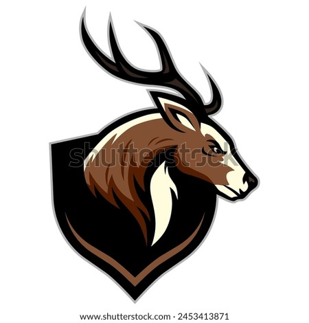 Deer head mascot. Buck logo. Animal