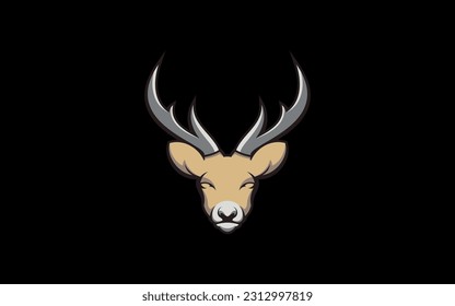 Deer Head mascot logo design vector template