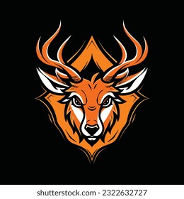 Deer Head Mascot Logo for Esport. Deer T-shirt Design. Deer Logo