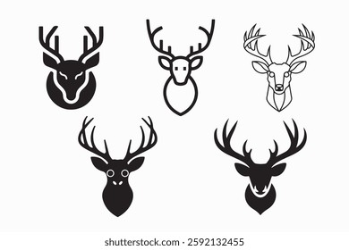 deer head mascot logo illustration, deer character