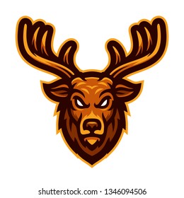 deer head mascot vector illustration