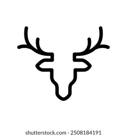 deer head minimalist line art logo design vector