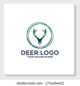 plantilla de logotipo de monolina de ciervo vectorial, inspiración del logotipo de marca animal