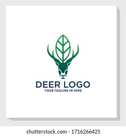plantilla de logotipo de monolina de ciervo vectorial, inspiración del logotipo de marca animal