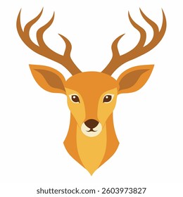 Deer head natural colorful vector