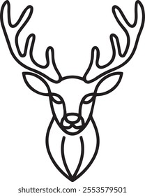 A deer (Head) on a transparant background