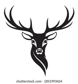 Deer Head Reindeer Head Isolated Vector Stock Vector (Royalty Free ...