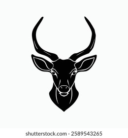 Deer Head on White Background – Isolated Wildlife Animal Portrait for Stock Photography