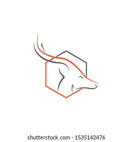 deer head outline logo concept