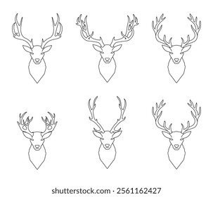 deer head outline vector design
