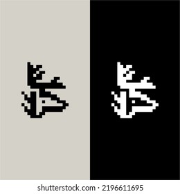 deer head pixel icon vector that can be used as a logo