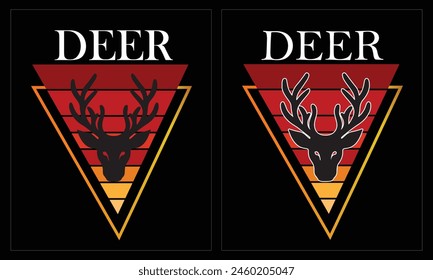 Création de T-shirts Vintage Deer Head Retro