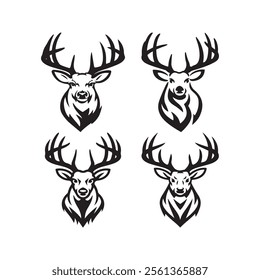 a deer head set logo new style