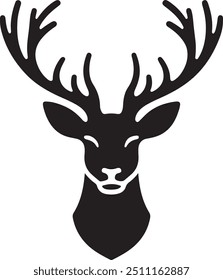 deer head silhouette clip art