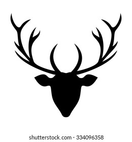 Deer head silhouette - Illustration.