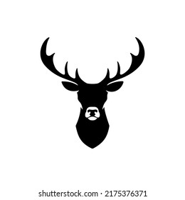 Deer Head Silhouette Like Deer Head Logo For Best Deer Head Vector Illustration