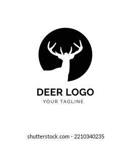 Designvorlage für das Logo des Hirschkopfes