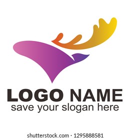 Deer Head silhouette logo designs - Vector