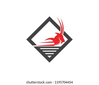 Deer head silhouette logo vector