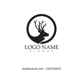 Deer Head Silhouette Logo Vector Stock Vector (Royalty Free) 1195704475 ...