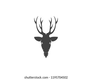 Deer Head Silhouette Logo Vector Stock Vector (Royalty Free) 1195704502 ...