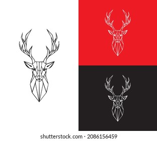 deer head silhouette deer logo deer vector 