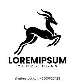 deer head silhouette type logo, deer creative logo