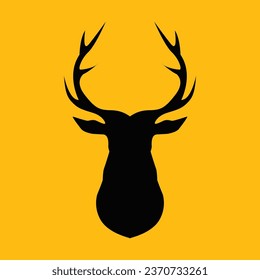 deer head silhouette vector design