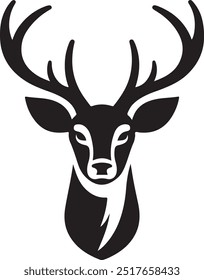 Deer head silhouette vector design