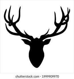 deer head silhouette vector , eps 10