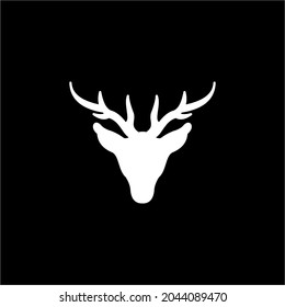 deer head silhouette vector illustration icon