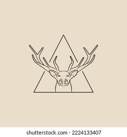 Deer head silhouette. Vector illustration.