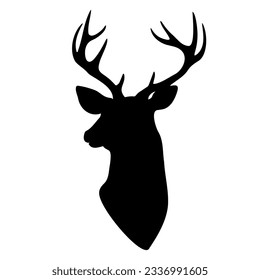 Deer head silhouette. Vector illustration