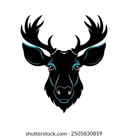 deer head silhouette vector illustration