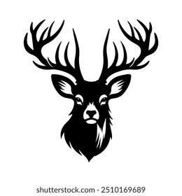 Deer Head silhouette vector Illustration