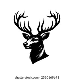 Deer Head silhouette vector Illustration