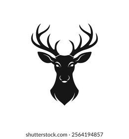 Deer Head Silhouette Vector Illustration