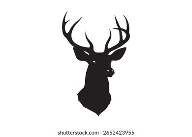 Deer Head Silhouette vector illustration