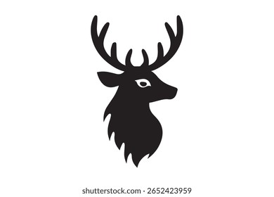 Deer Head Silhouette vector illustration