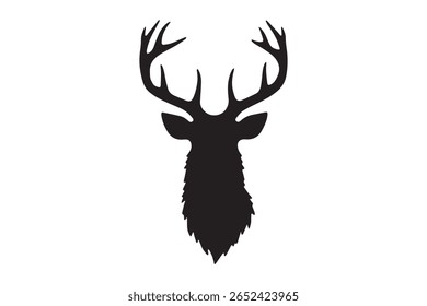 Deer Head Silhouette vector illustration