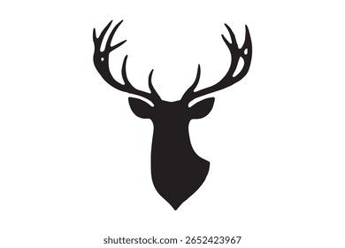 Deer Head Silhouette vector illustration