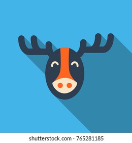Deer head silhouette. Vector illustration.