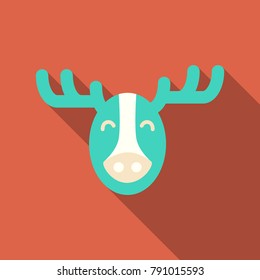 Deer head silhouette. Vector illustration.