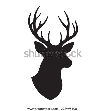 Deer head silhouette. Vector illustration